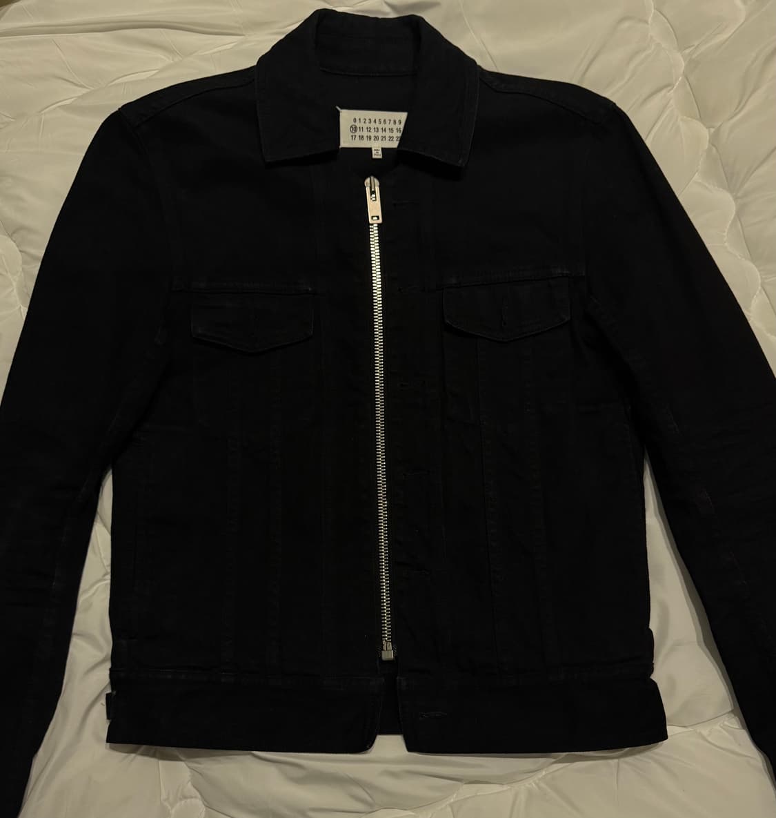 메종 마르지엘라 백스티치 블랙 데님자켓 흑청 트러커 블루종 아카이브 상품이미지1