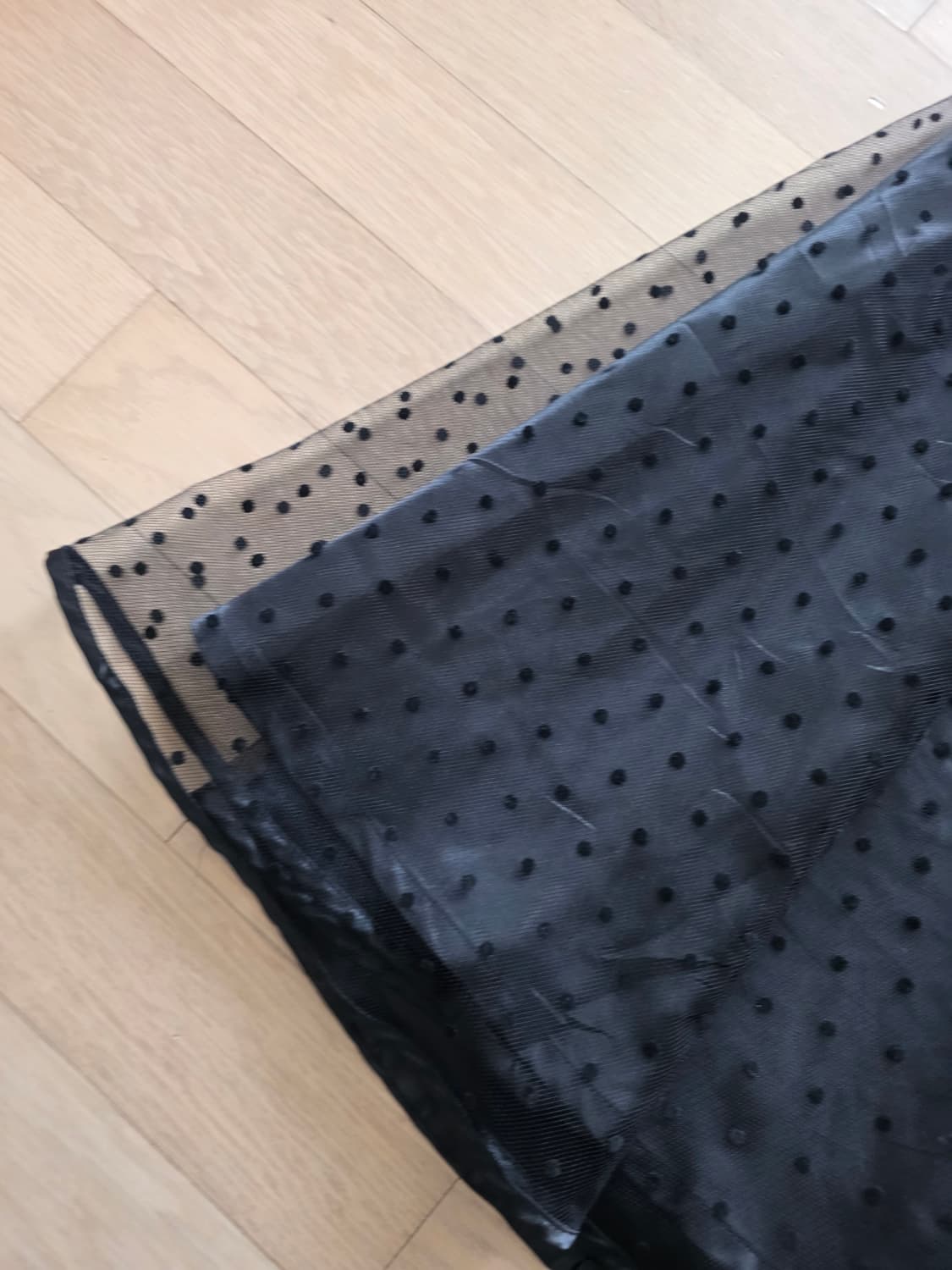 빈티지 롱 도트 쉬폰 사틴 스커트 상품이미지3