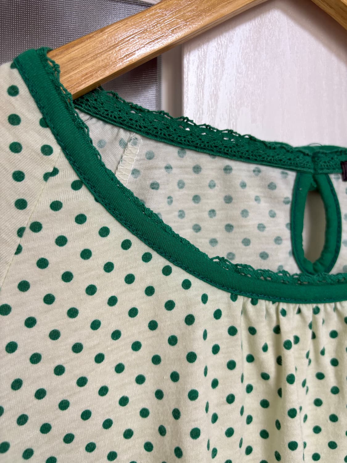 연두 도트 포인트 티셔츠 상품이미지7