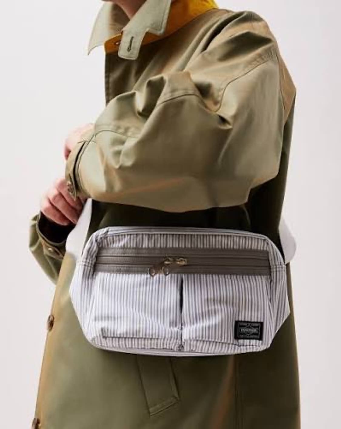 요시다 포터 X 꼼데가르송 옴므 콜라보 스트라이프 숄더백  상품이미지1