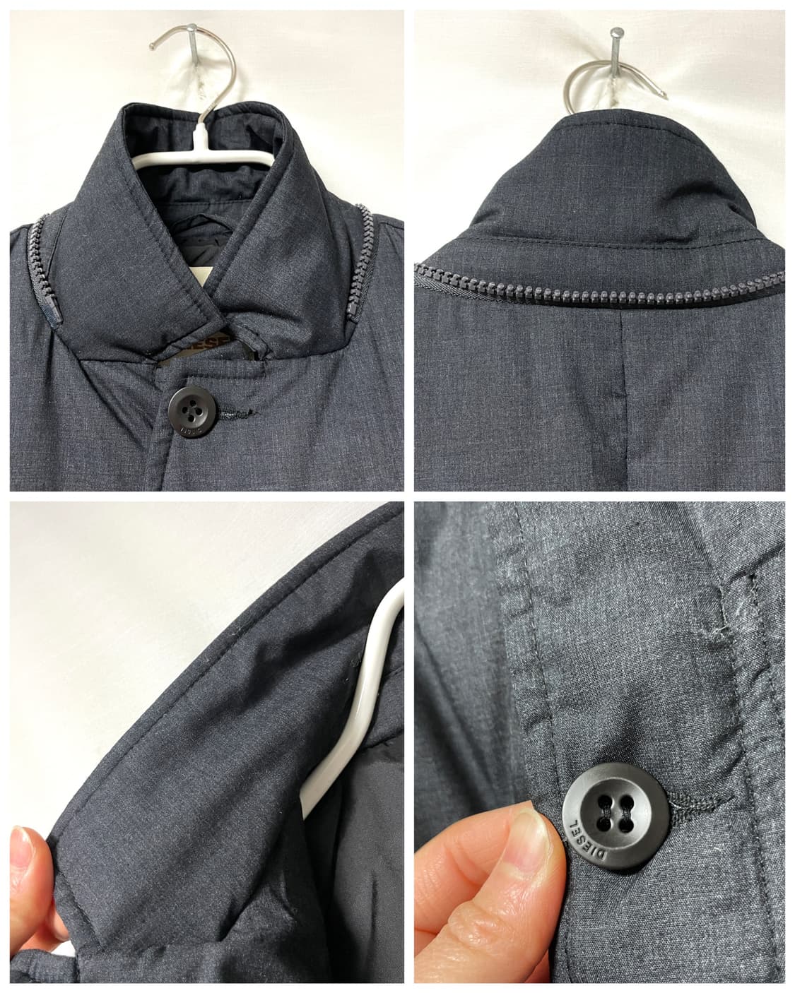 DIESEL 디젤 남성 덕다운 쓰리포켓 패디드 자켓 M _ 차콜 상품이미지7