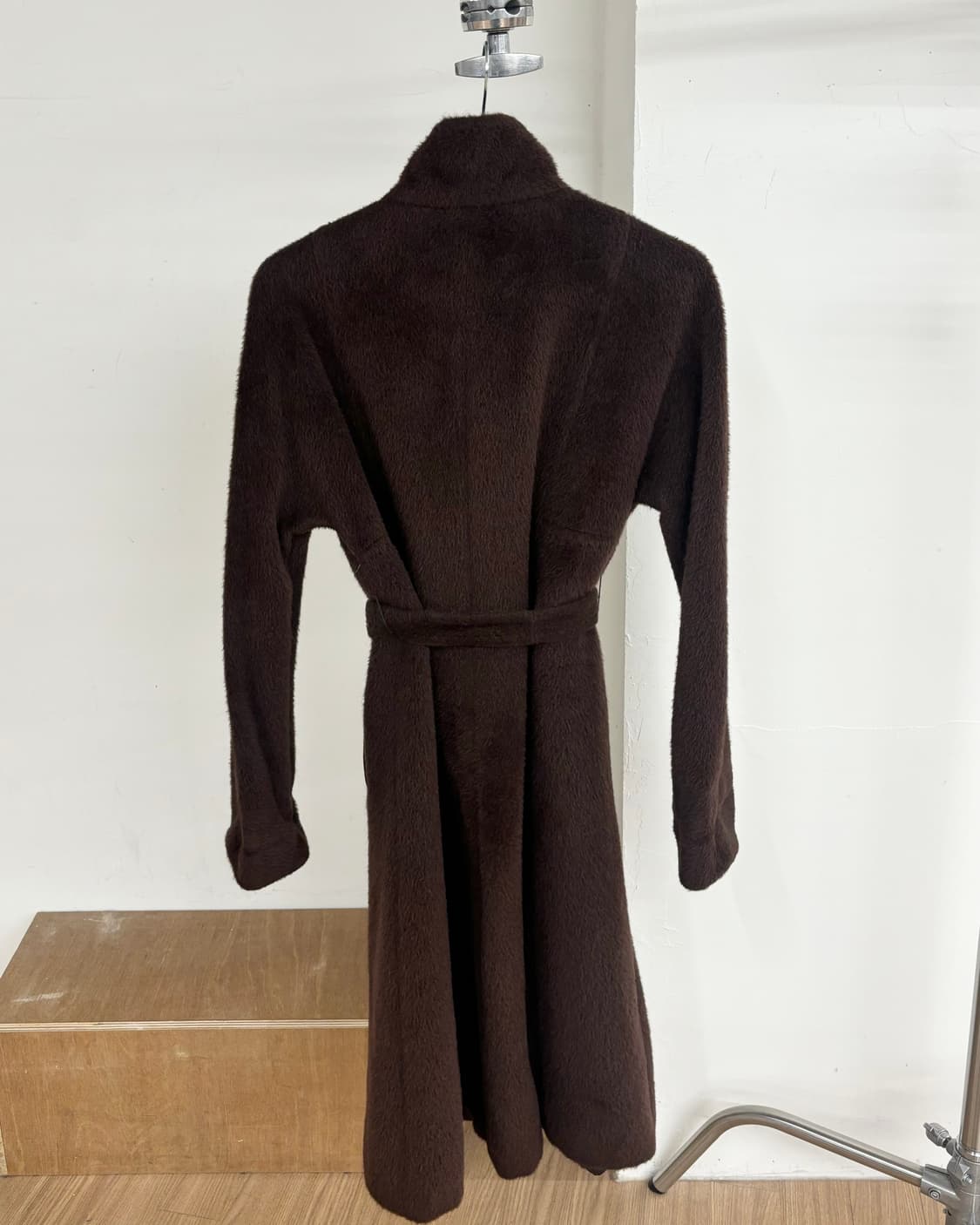 막스마라 알파카 울 벨티드 스탠드 칼라 롱 코트 상품이미지6