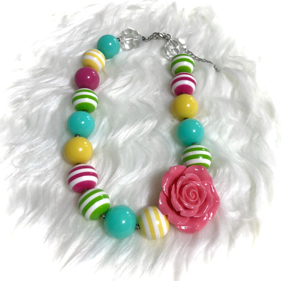 빈티지 y2k 키치 팝 장미 볼드 목걸이 상품이미지4