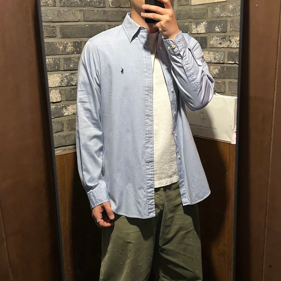 L) 폴로 랄프로렌 클래식핏 하늘색 옥스포드 셔츠 상품이미지8