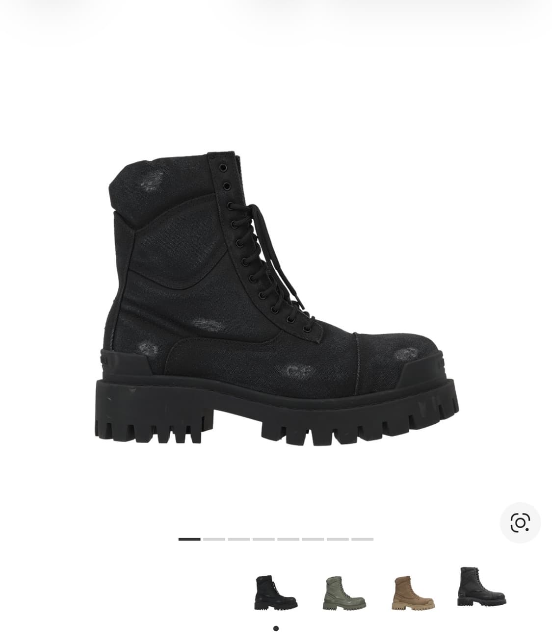 발렌시아가 컴뱃 스트라이크 20mm 부츠 블랙 상품이미지1