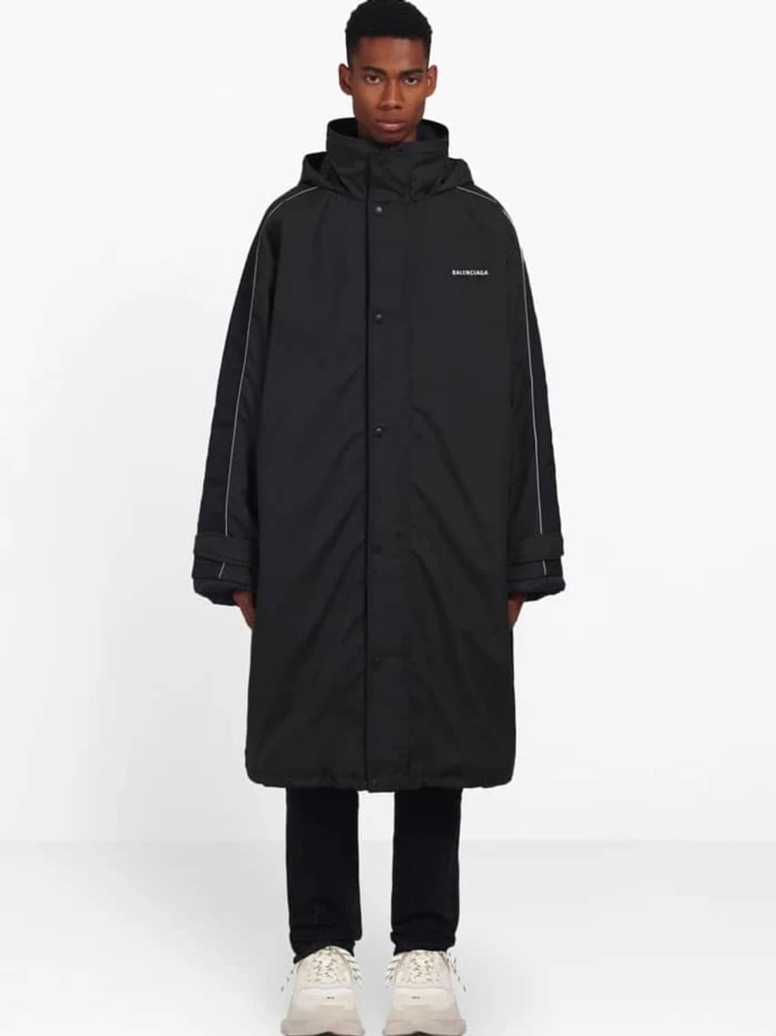 발렌시아가 블랙 롱 패딩코트 상품이미지1