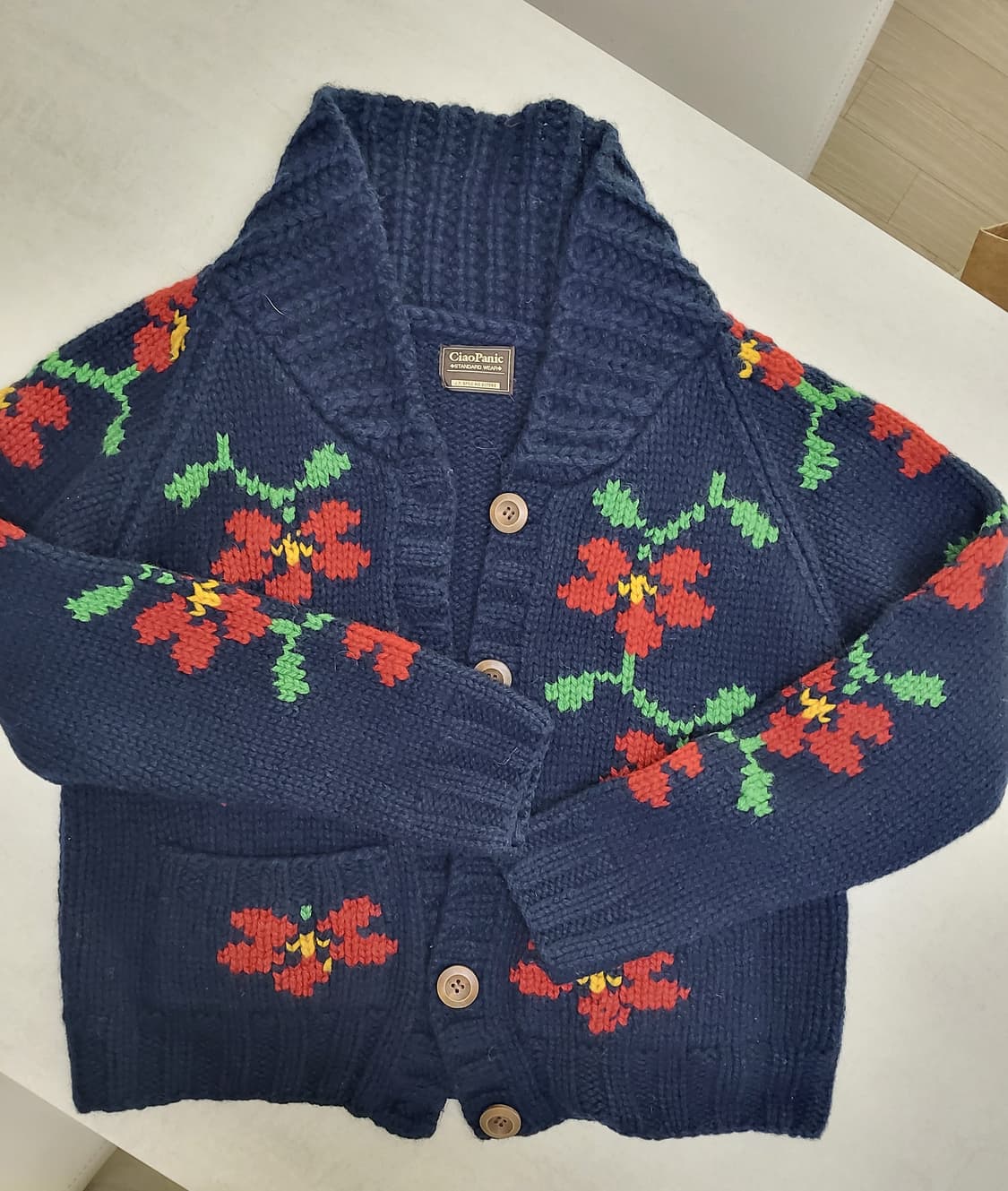 CiaoPanic 꽃무늬 울 가디건 FREE 상품이미지1