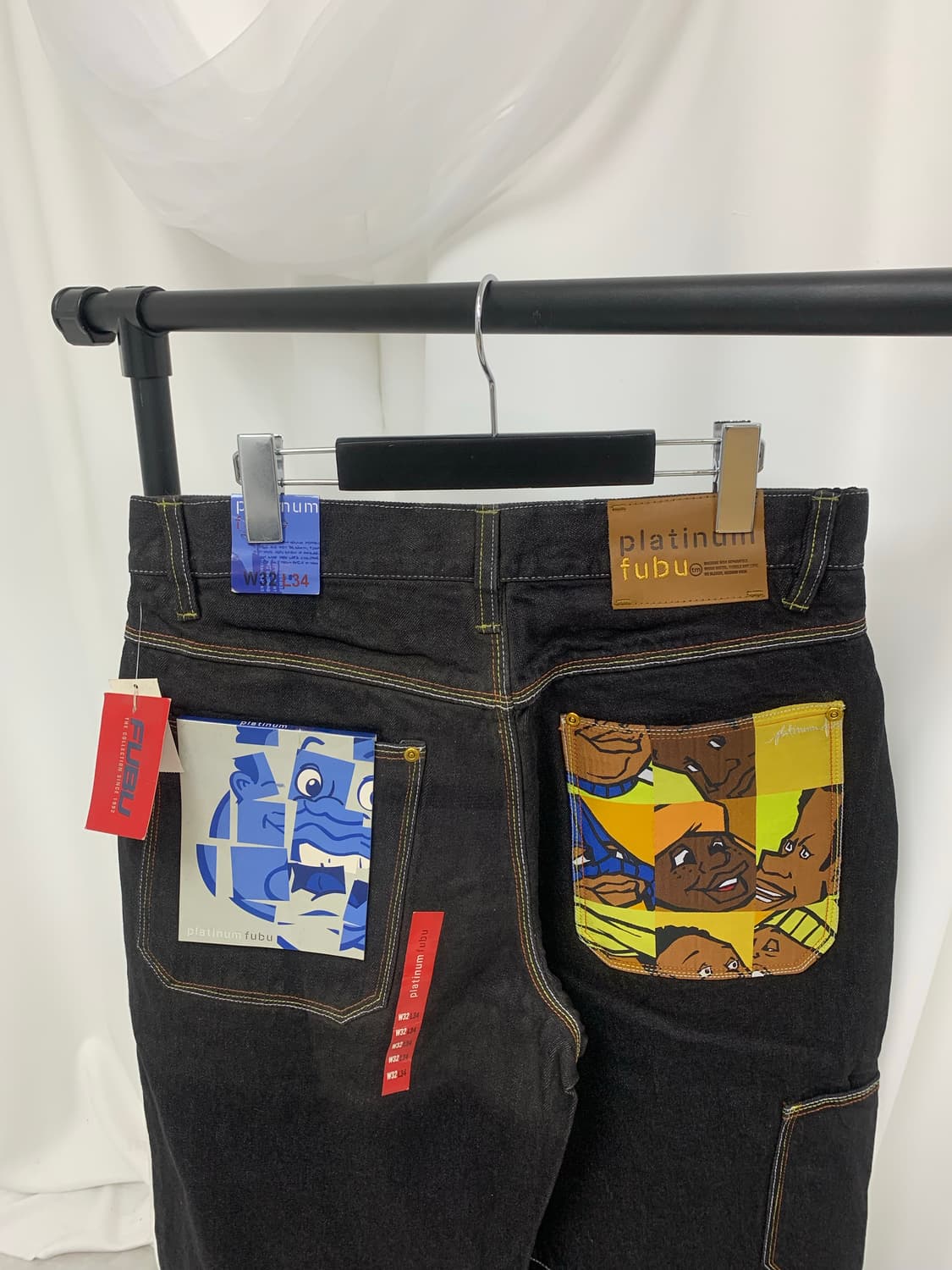 FUBU Platinum black denim baggy jeans 상품이미지6