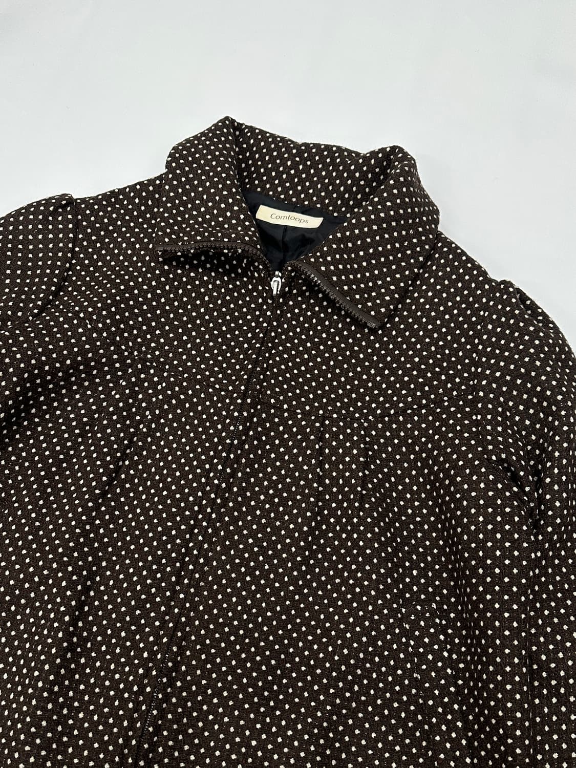 🤎라떼갸루 도트 카라 자켓 코트🤎 브라운 아우터 러블리 히메갸루 상품이미지5