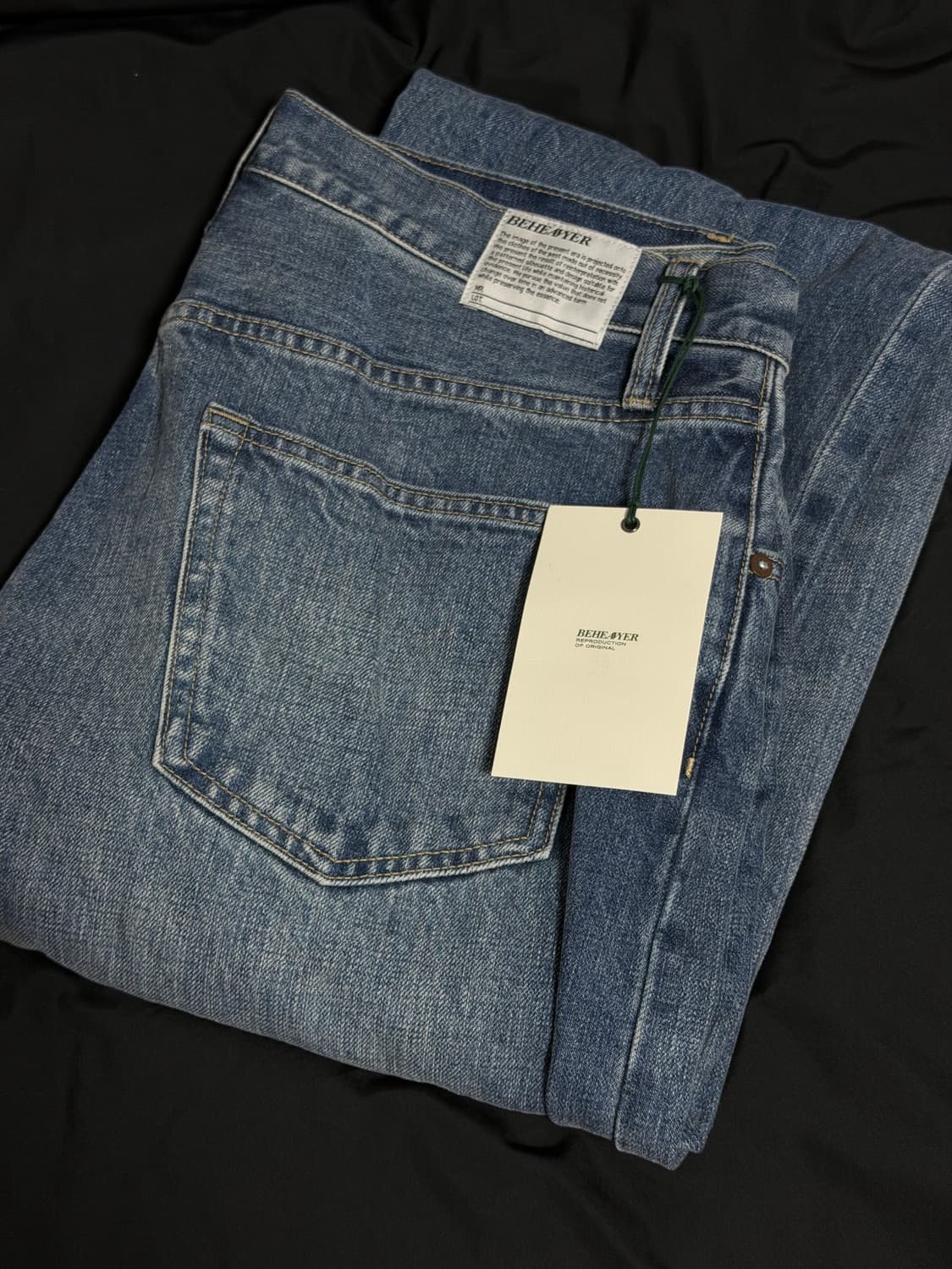 비헤비어 312R 셀비지 데님 워시드 블루 4사이즈 새상품 상품이미지1