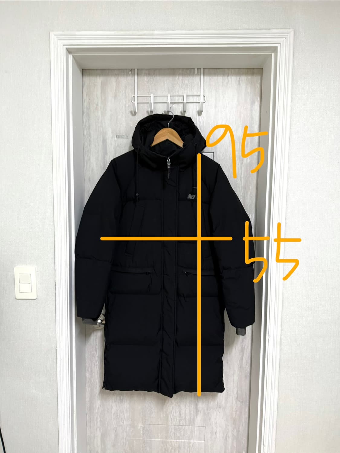 여성 S / 뉴발란스 연아 덕다운 롱패딩 블랙 상품이미지2