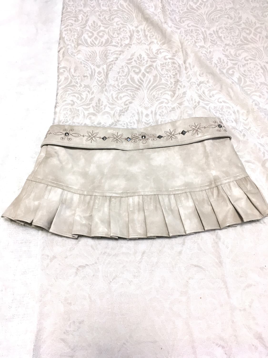 SCULPTOR 스컬프터 레더 미니스커트 아이보리 xs (빈티지 유일매물 상품이미지8