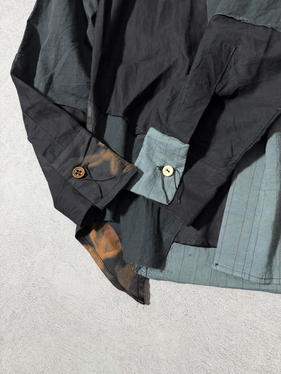 Archivio J.M. Ribot Dark Patchwork Shirt 상품이미지7