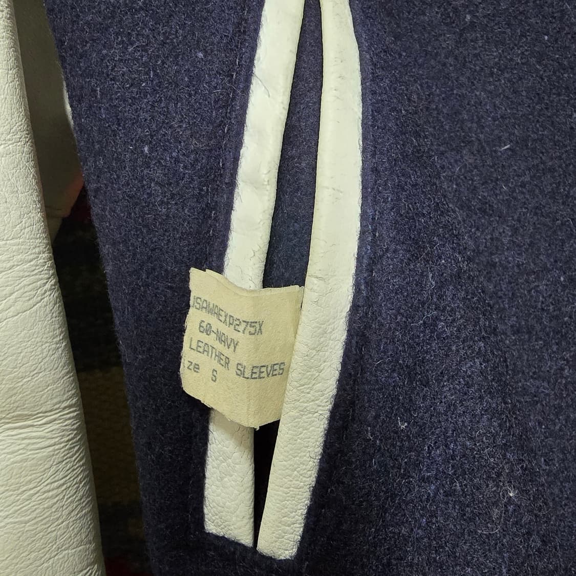 빈티지 90년대 골든베어 레더 울 바시티자켓 S 상품이미지7