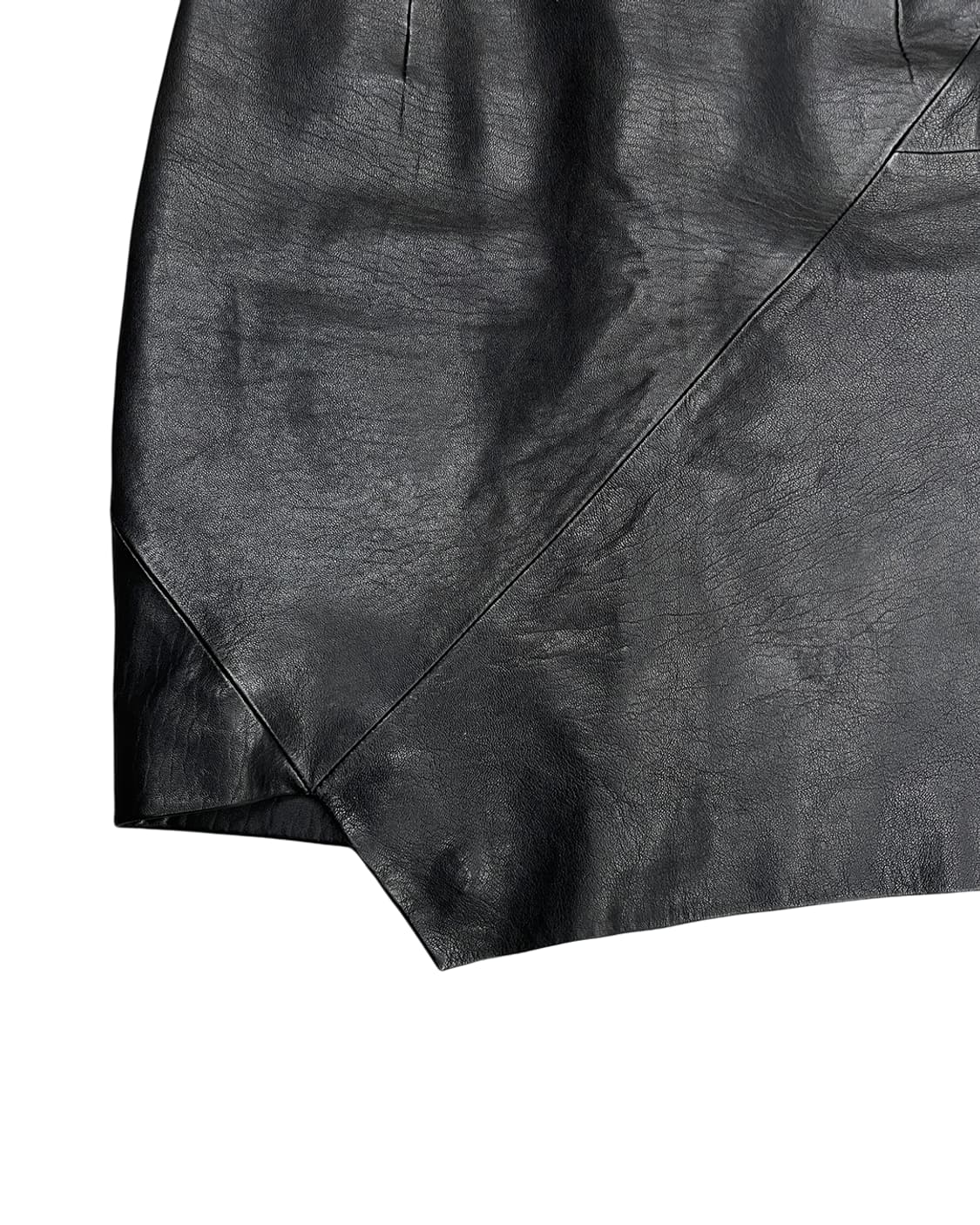 생로랑 13AW 비대칭 레더 스커트 상품이미지6