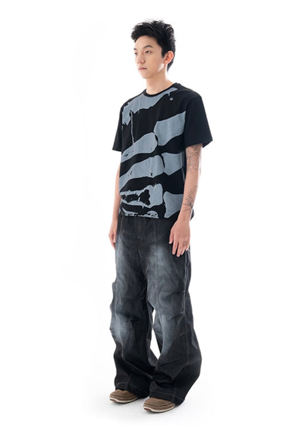 아캄 Sprayed Denim Pants (Black) 상품이미지3