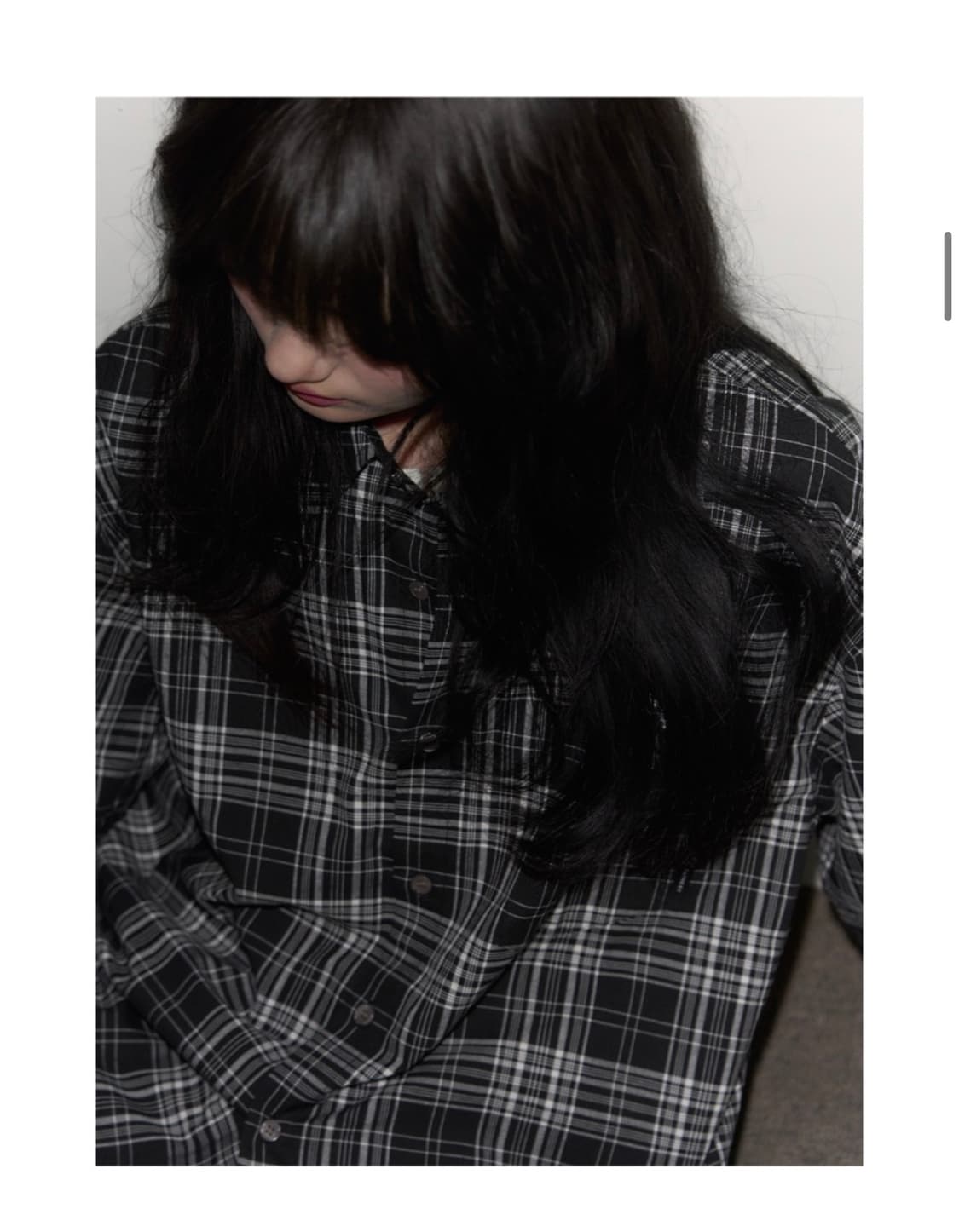 (L) 레더리 마일로 오버핏 체크 셔츠 [BLACK] 판매 상품이미지5