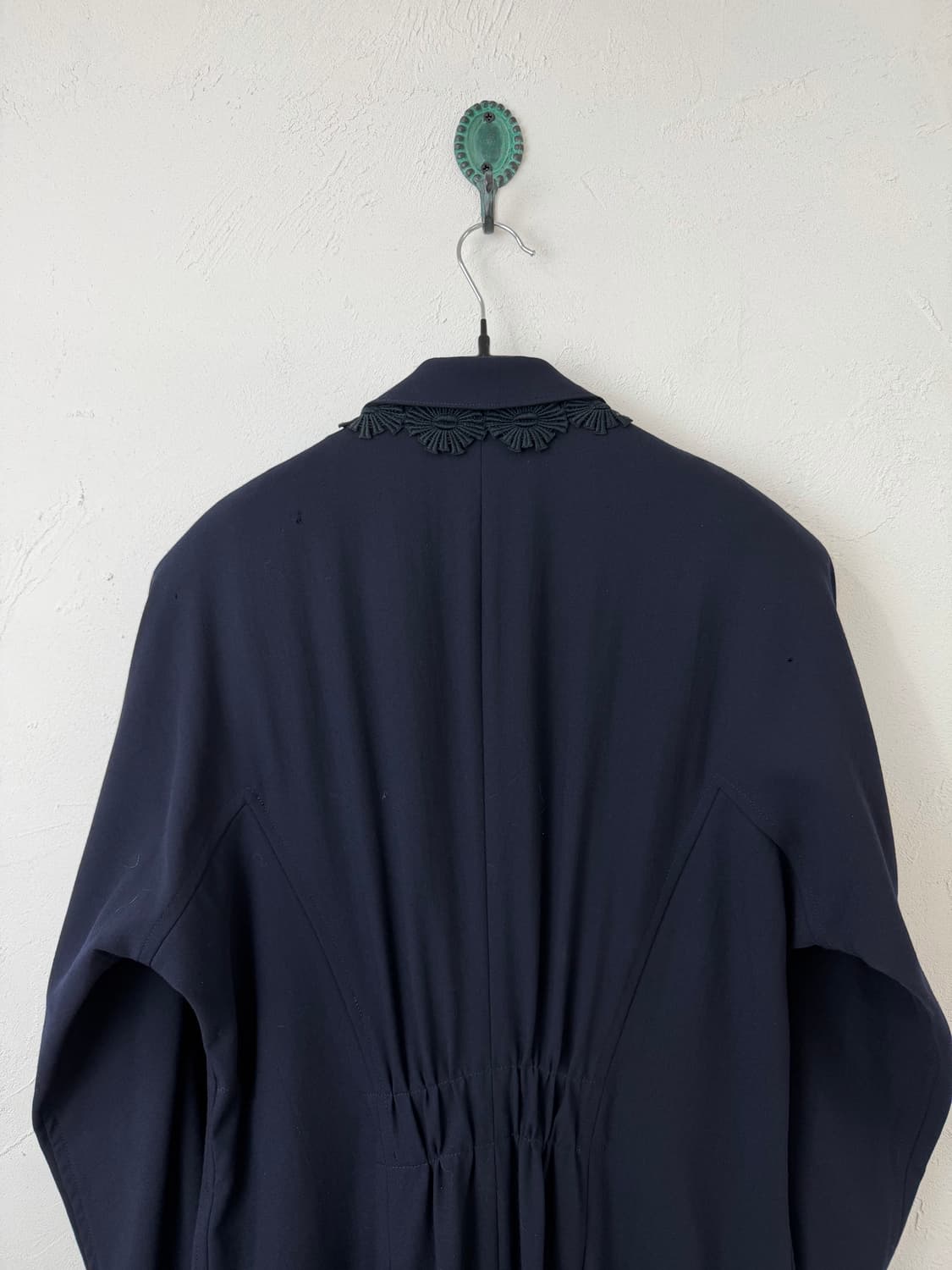 80s 요지 야마모토 플로럴 아플리케 롱 코트 상품이미지7