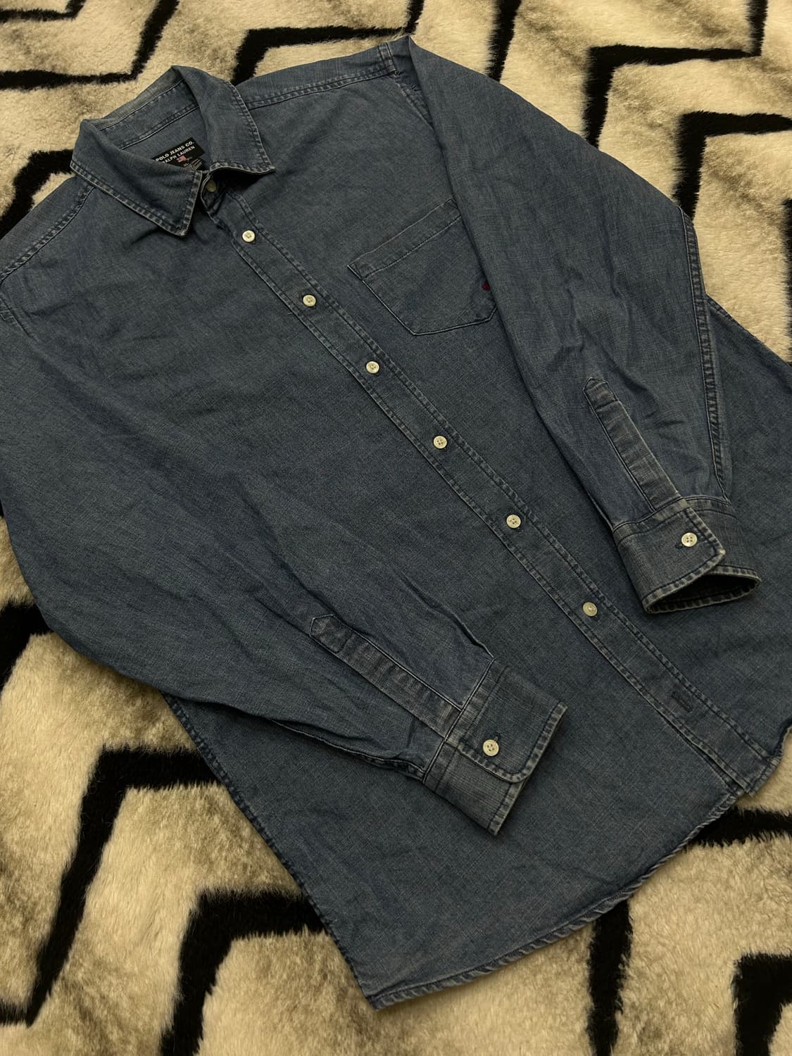 [XL]90s Polo Jeans 데님 셔츠 상품이미지2