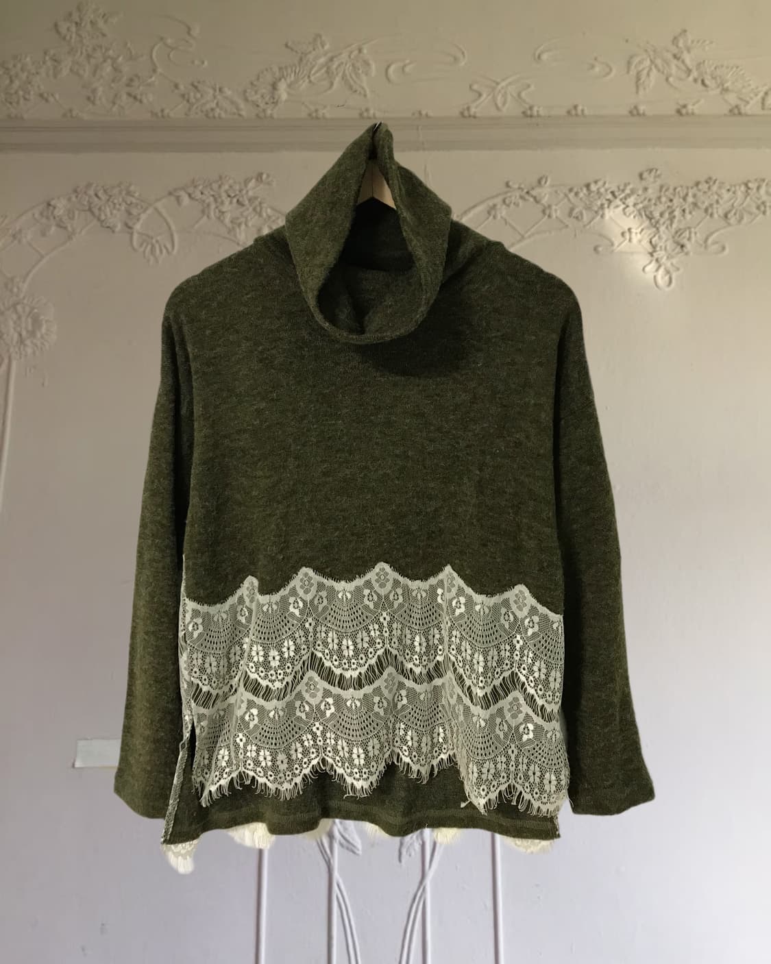 vintage lace turtle neck knit 상품이미지4