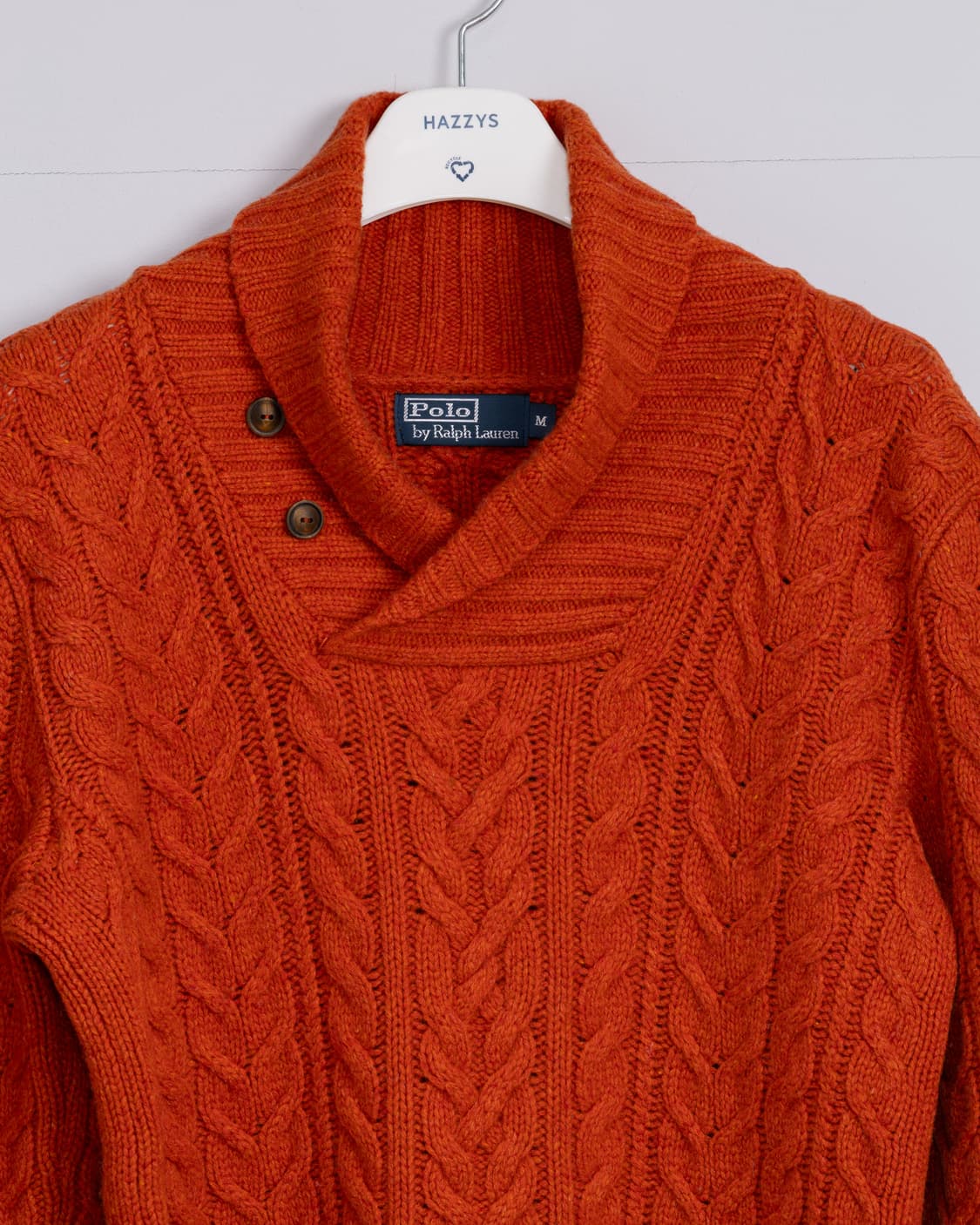 폴로 랄프로렌 숄카라 니트 오렌지 M 상품이미지4