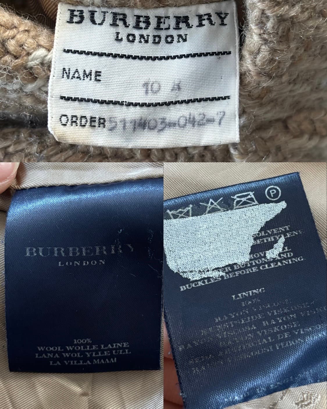Burberry 버버리 싱글 패턴 체크 코트 상품이미지9