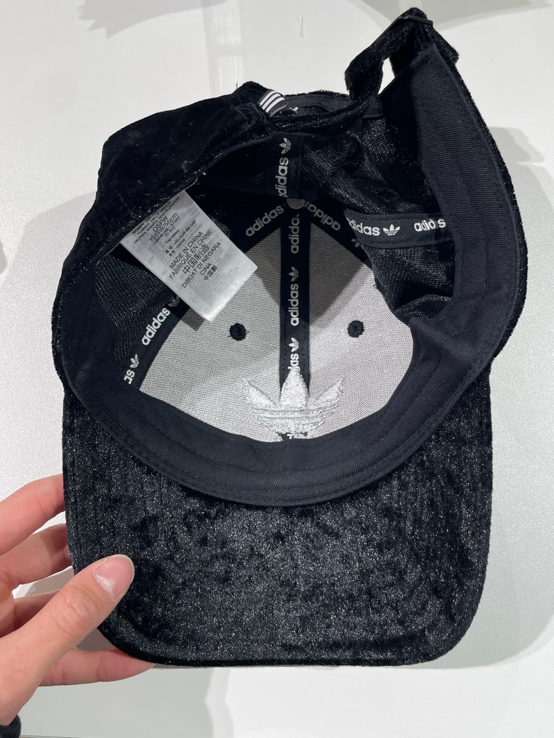 아디다스 블랙 파이어버드 벨루어 볼캡 상품이미지10