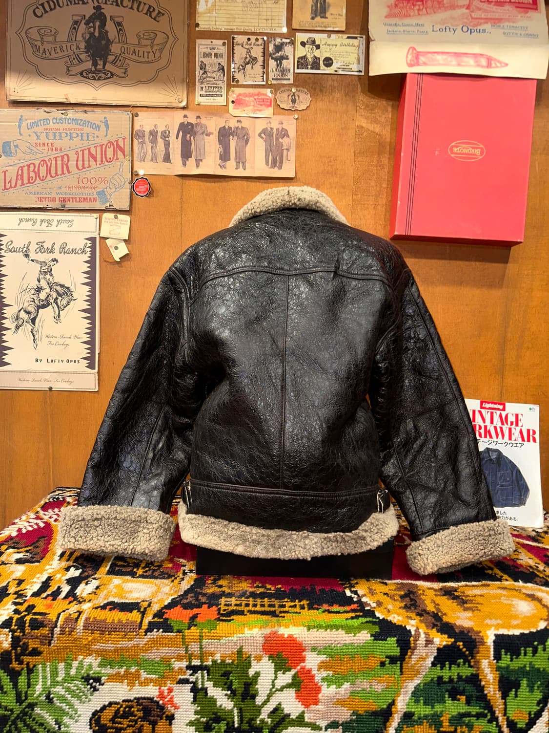 ( L-XL ) 양가죽자켓 워크웨어 빈티지 빈티지무스탕 양가죽무스탕 상품이미지4