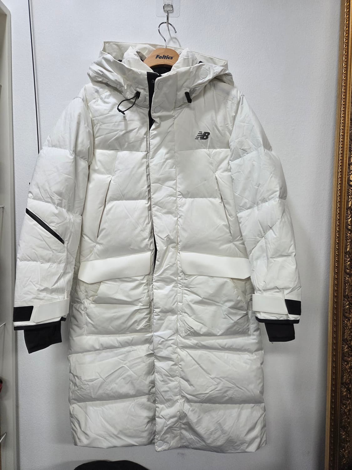 뉴발란스 화이트 롱패딩 구스다운 90 S 남녀공용 90' Y2K 상품이미지1