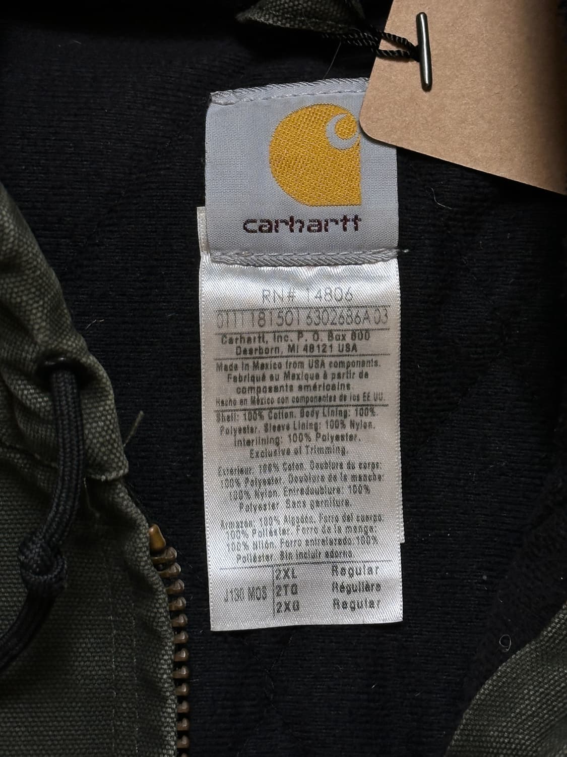 OG 칼하트 J130 액티브 자켓 칼하트 MOS 모스그린 상품이미지9