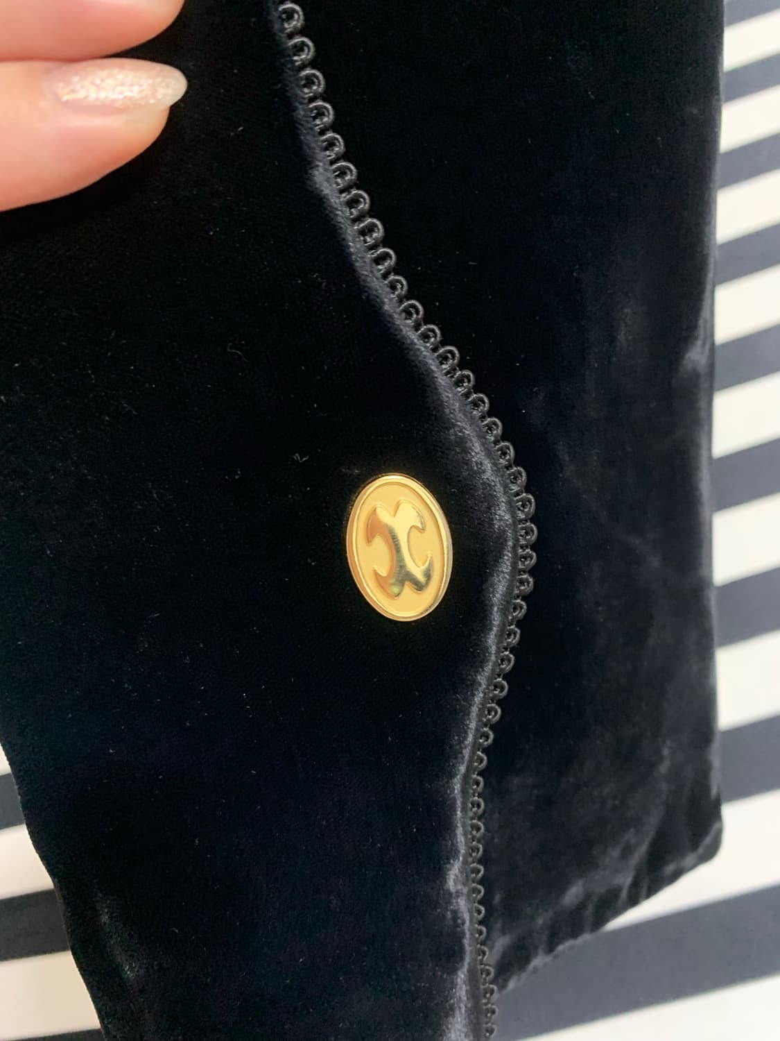 벨벳 금장 체인백 상품이미지4