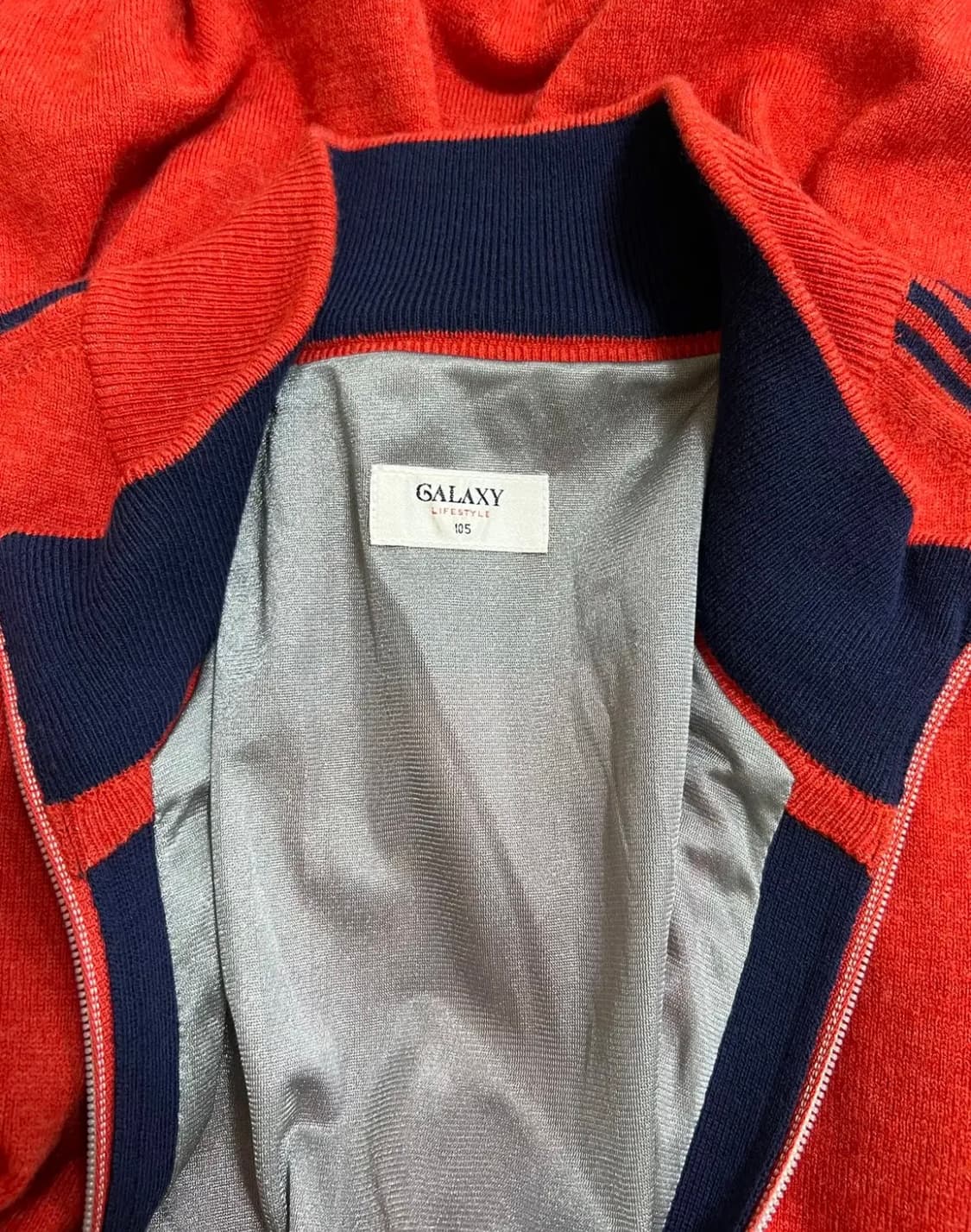 갤럭시 남성 레드 울방풍집업점퍼 니트자켓 상품이미지5