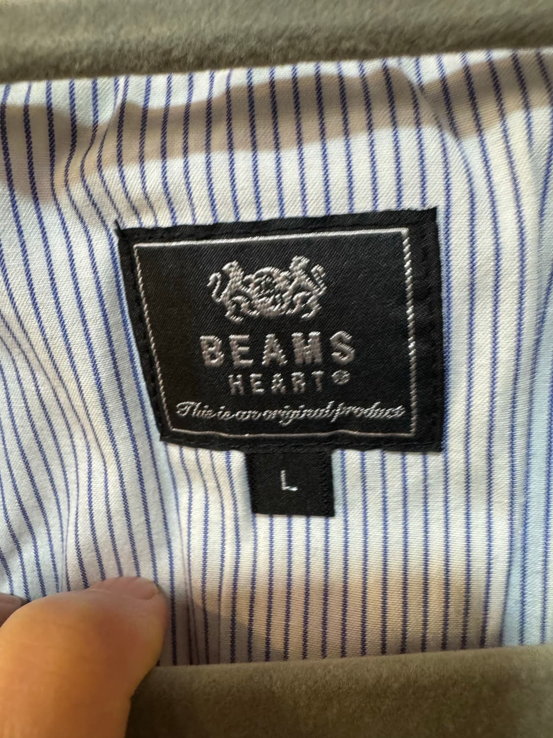 BEAMS HEART 그레이 패턴 가디건 L 상품이미지5