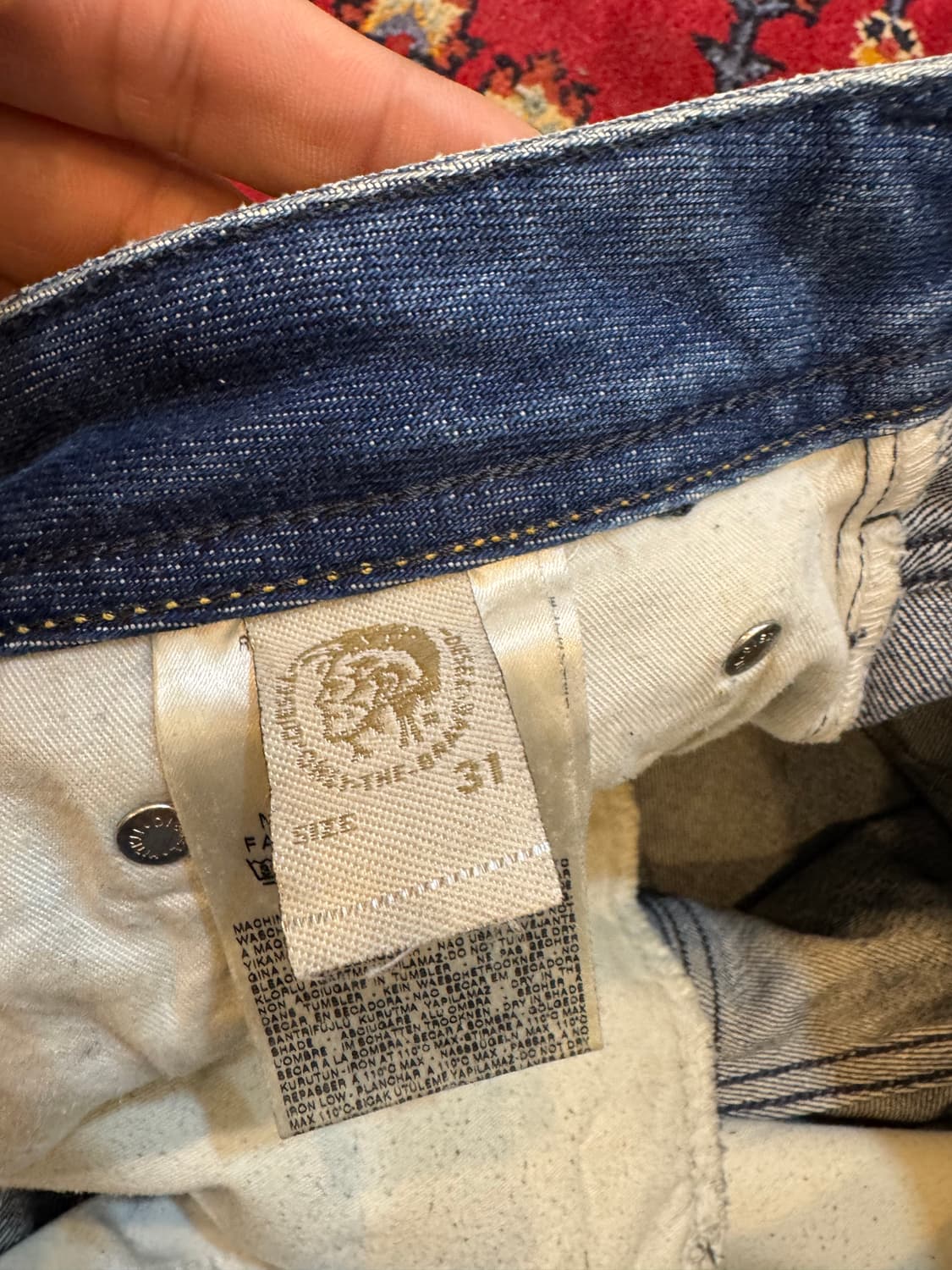 디젤 자탄 워싱 부츠컷 데님 팬츠 31in 상품이미지6