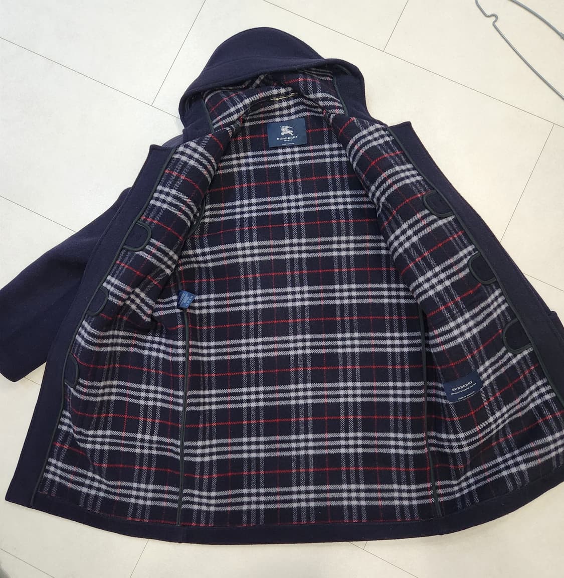 버버리런던 더플코트 울100 잉글랜드 네이비 상품이미지2
