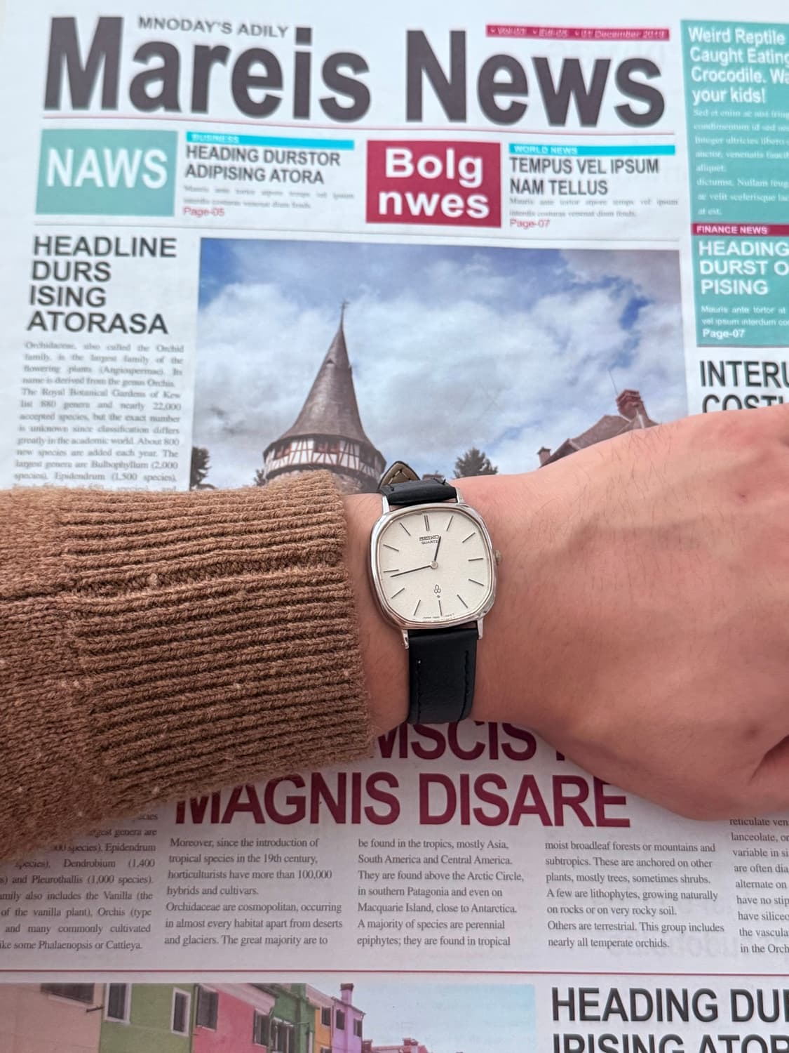Seiko 세이코 쿼츠 쿠션 스퀘어 샌드 블래스트 1977 상품이미지7