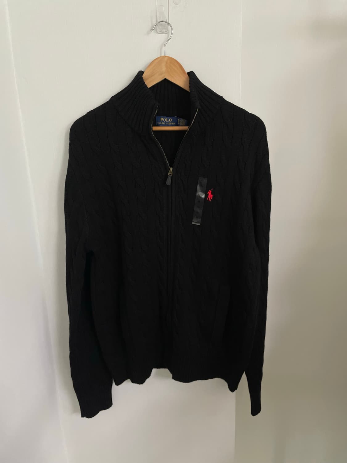 폴로 케이블 니트 집업 가디건 XL 상품이미지2
