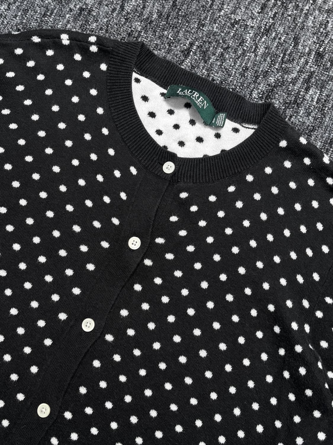 폴로 블랙 도트 가디건 상품이미지5