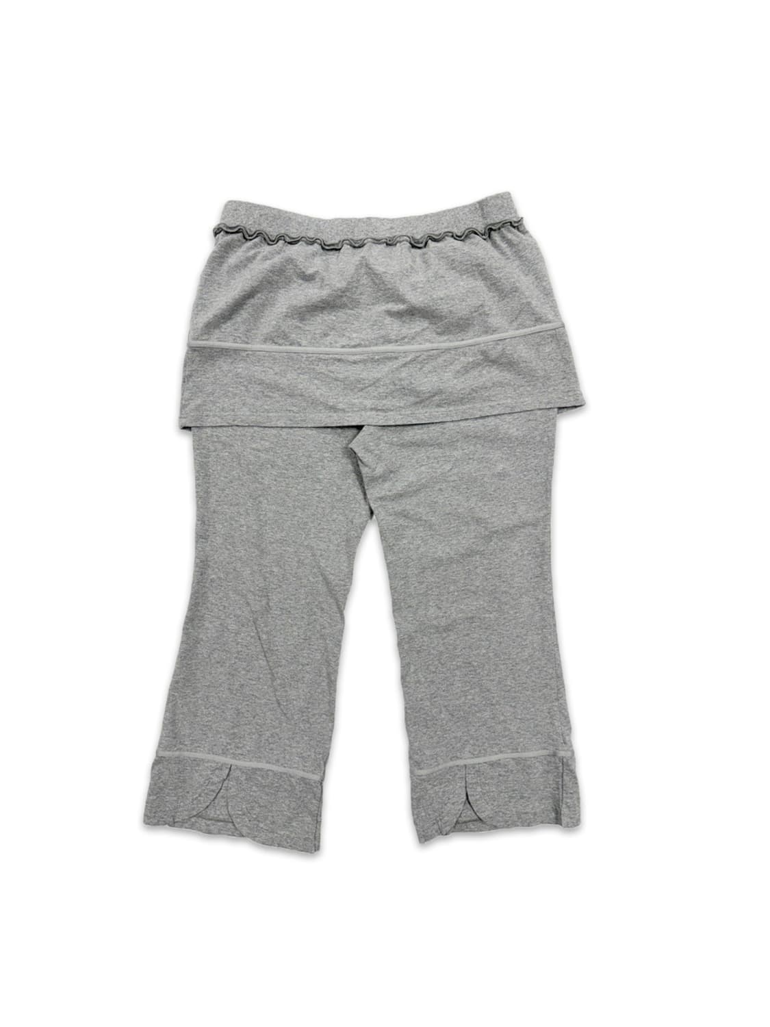 빈티지 그레이 8부 레이어드 스커트 부츠컷팬츠 상품이미지4