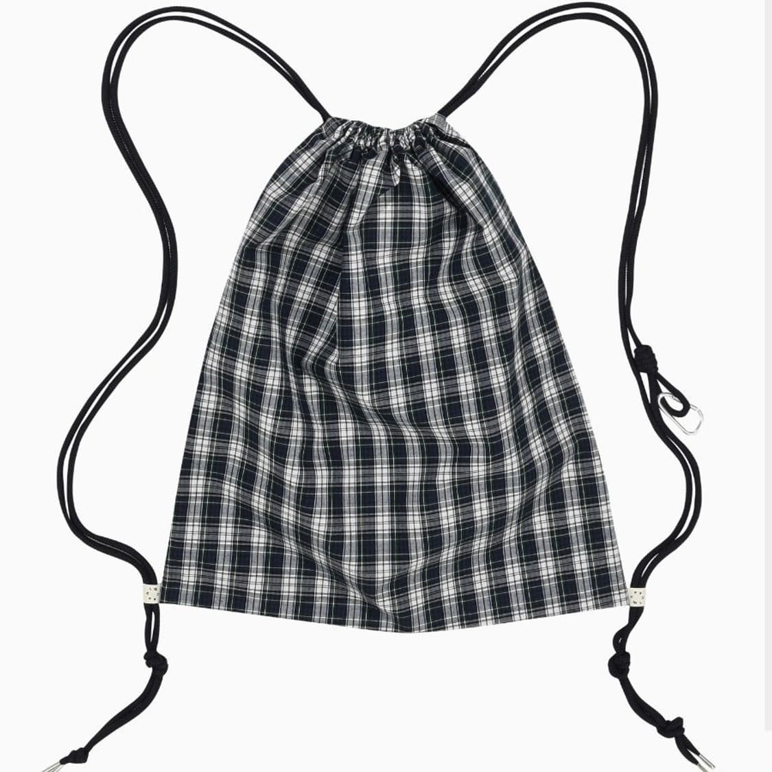오헤시오 체크 스트링백 CHECK DRAWSTRING BAG 상품이미지1