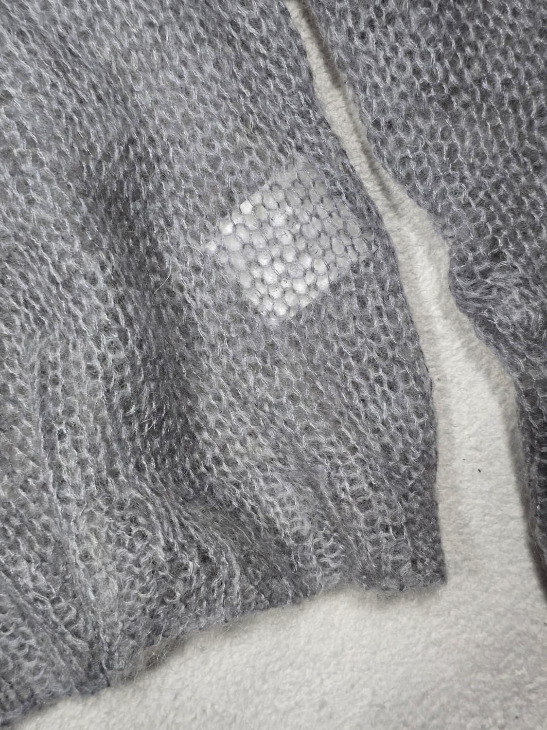 오존커뮤니티 모헤어 니트 풀오버 후디 상품이미지4