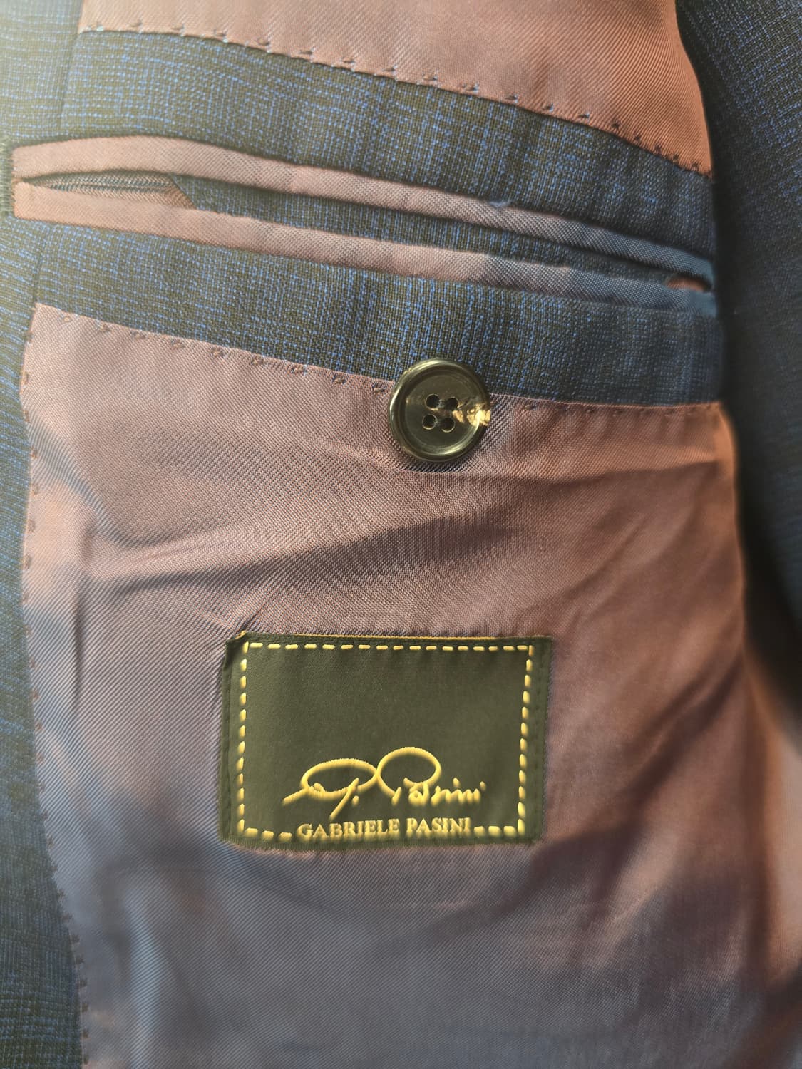 가브리엘파시니 네이비 체크 재킷, 베스트 세트 48 상품이미지5