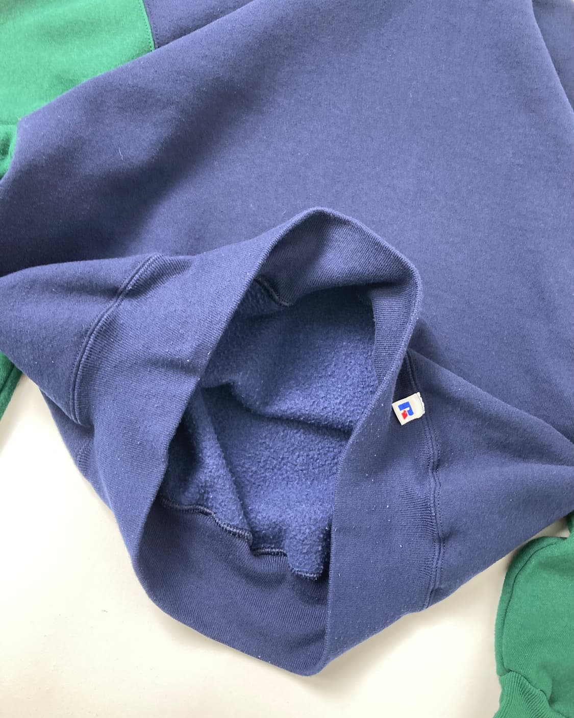 90s Russell Hoodie (navy/green) 상품이미지8