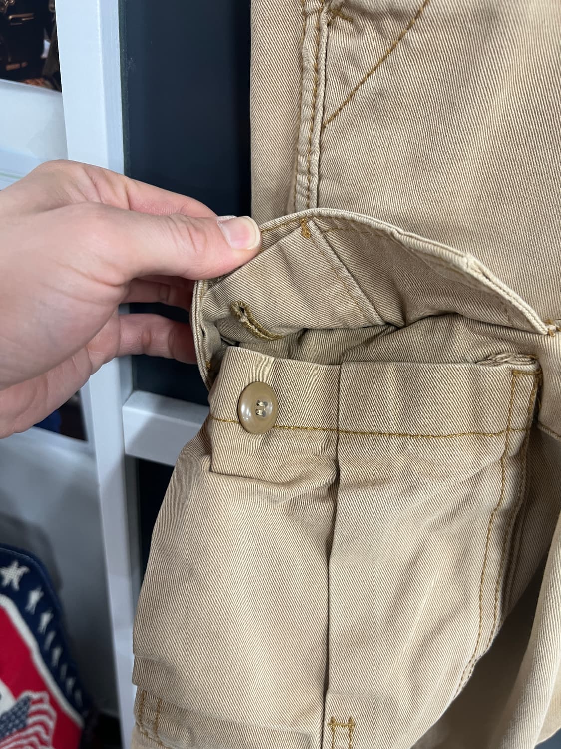 00s Levis 리바이스 카고 베이지 하프 팬츠 상품이미지5