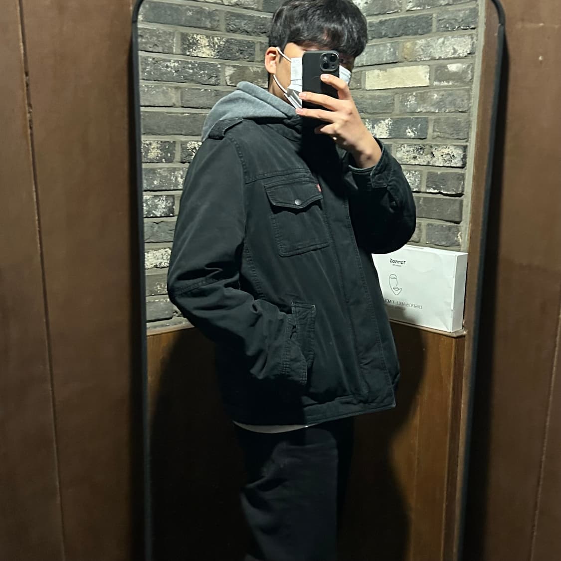 L) 리바이스 데저트 후드 레이어드 자켓 블랙 상품이미지10