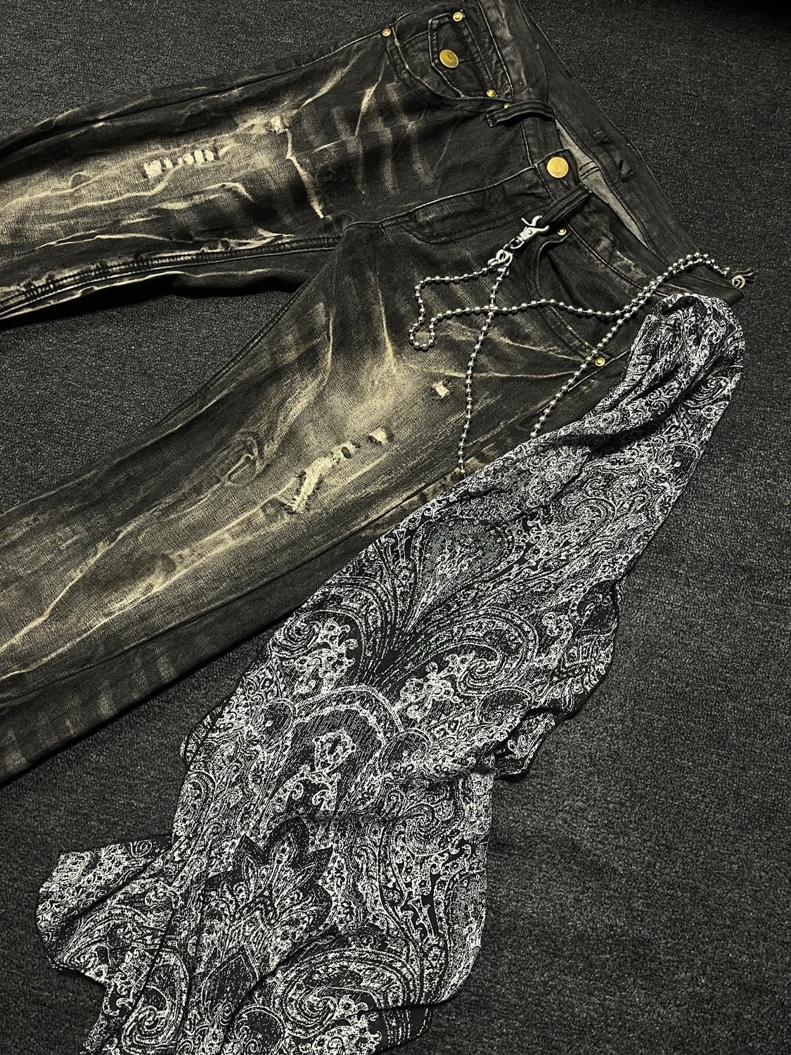 Silk punk gothic scarf 상품이미지1