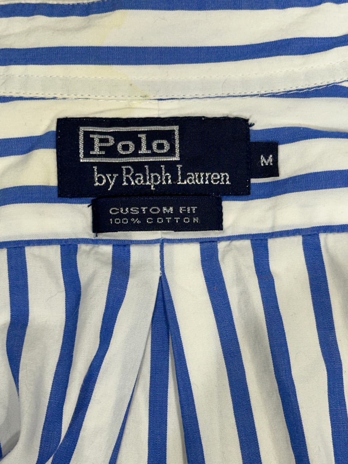 폴로 랄프 로렌 블루 스트라이프 반팔 셔츠 M 상품이미지7