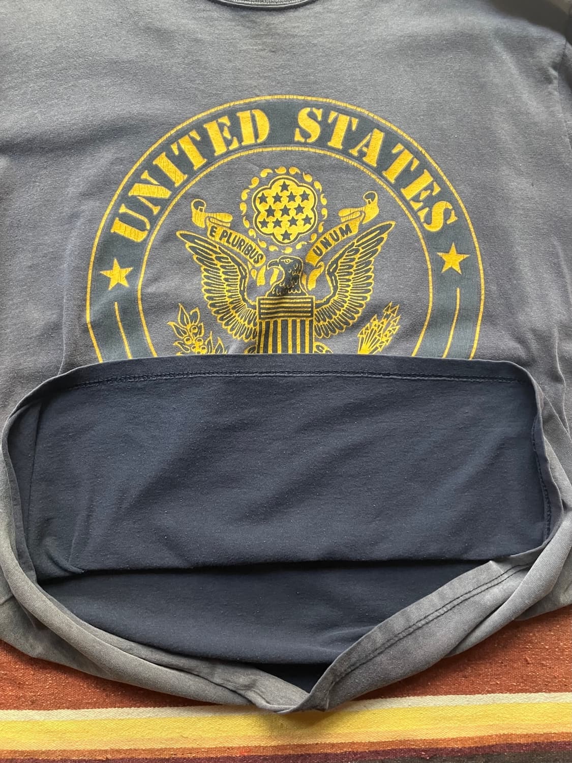 00s USA 빈티지 US ARMY 선페이딩 반팔 티셔츠 상품이미지6