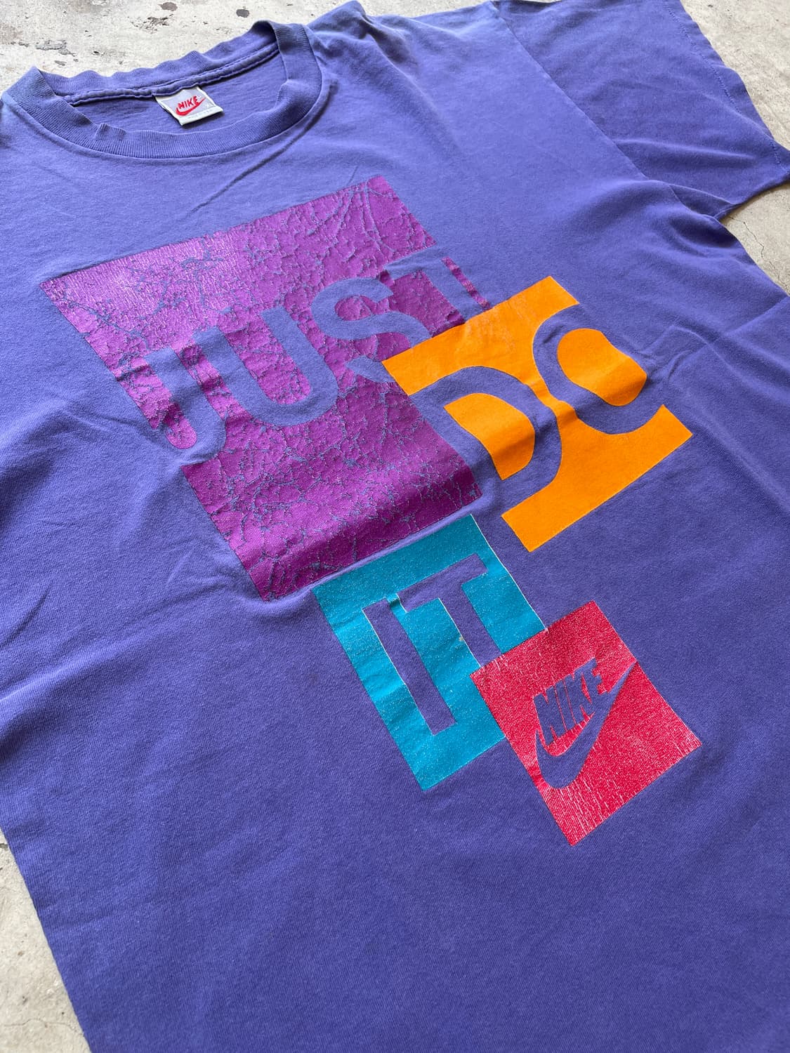 80s 나이키 Just Do IT Distressed Purple T 상품이미지3