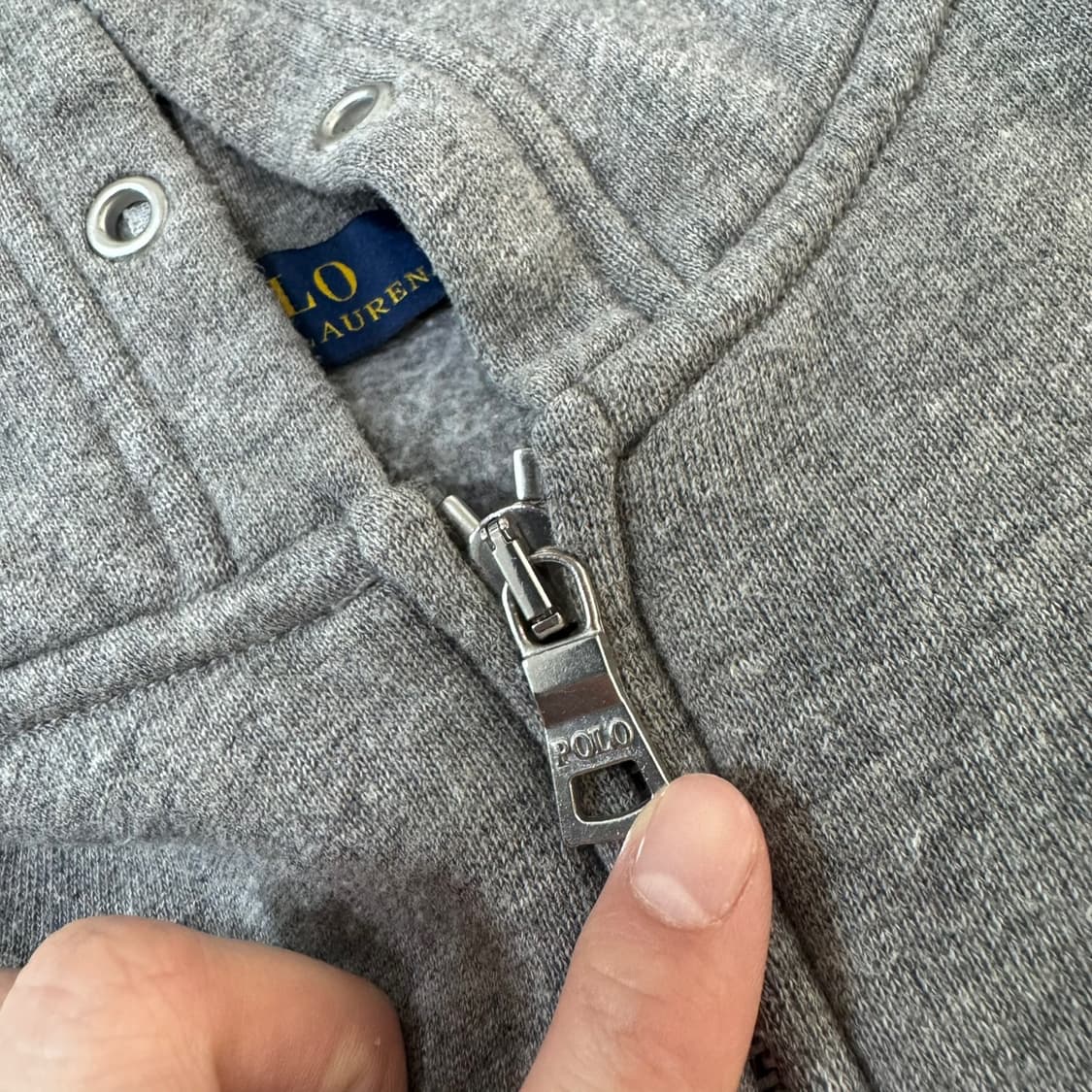 신형 여성 QR라벨 폴로 그레이 후드집업 상품이미지4